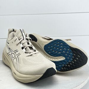 ASICS Gel Nimbus 26 Feather Grey/Black Running Shoes Mens 14 NEW